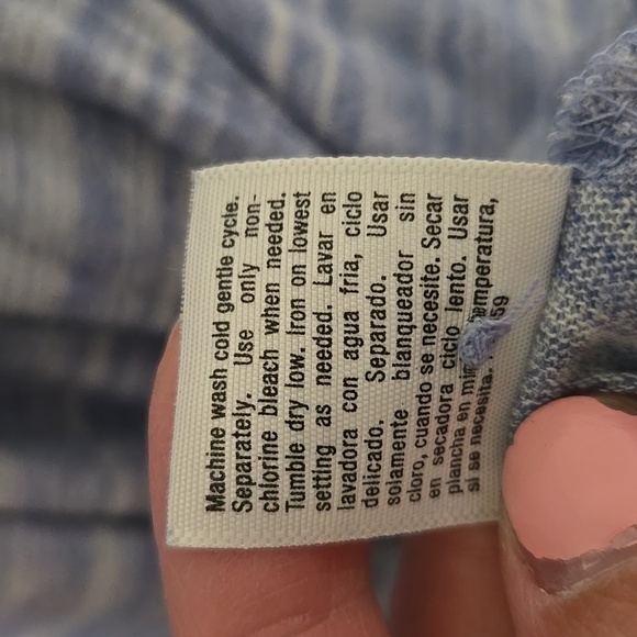 Ana Blue Striped Short Sleeve Top Size 2X - Picture 7 of 7